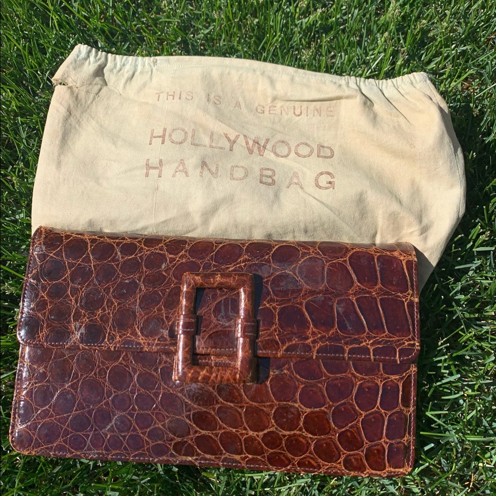 AuthenticVintageHollywood HandbagGenuineCrocodile